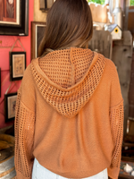 Drop Shoulder Drawstring Sweater