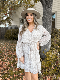 Leah Long Sleeve Tie Dress