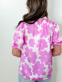 Satin Puff Sleeve Blouse