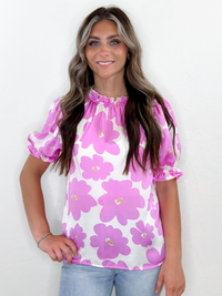 Satin Puff Sleeve Blouse