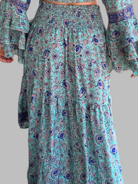 Sari Silk Two Piece Set