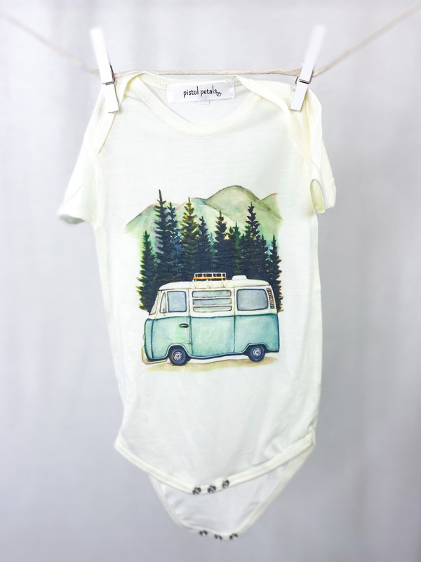 Pistol Petals Forest Camper Onesie