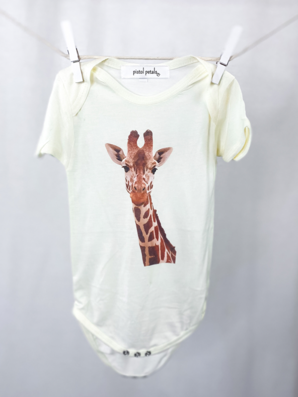 Pistol Petals Giraffe Face Onesie