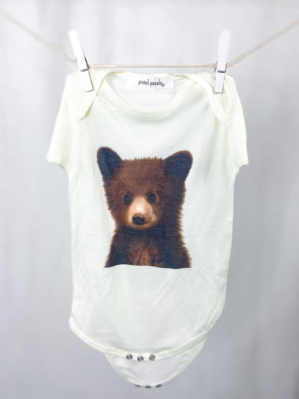 Pistol Petals Baby Bear Onesie