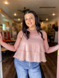 Pia Linen Cami Crop Top