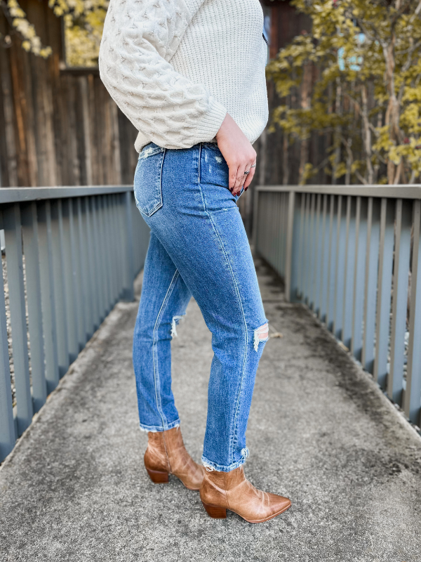 Flying Monkey Last Night Distressed Stretch Jeans