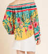 Sunray Tropical Off The Shoulder Top