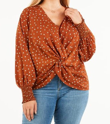 Camden Knotted Dot Blouse