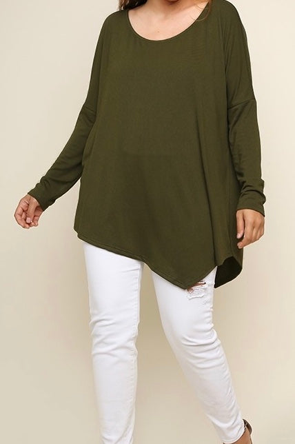 Long Sleeve Asymmetrical Top