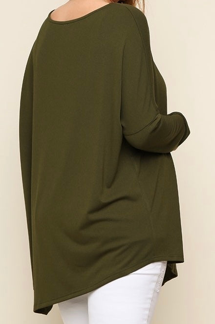 Long Sleeve Asymmetrical Top