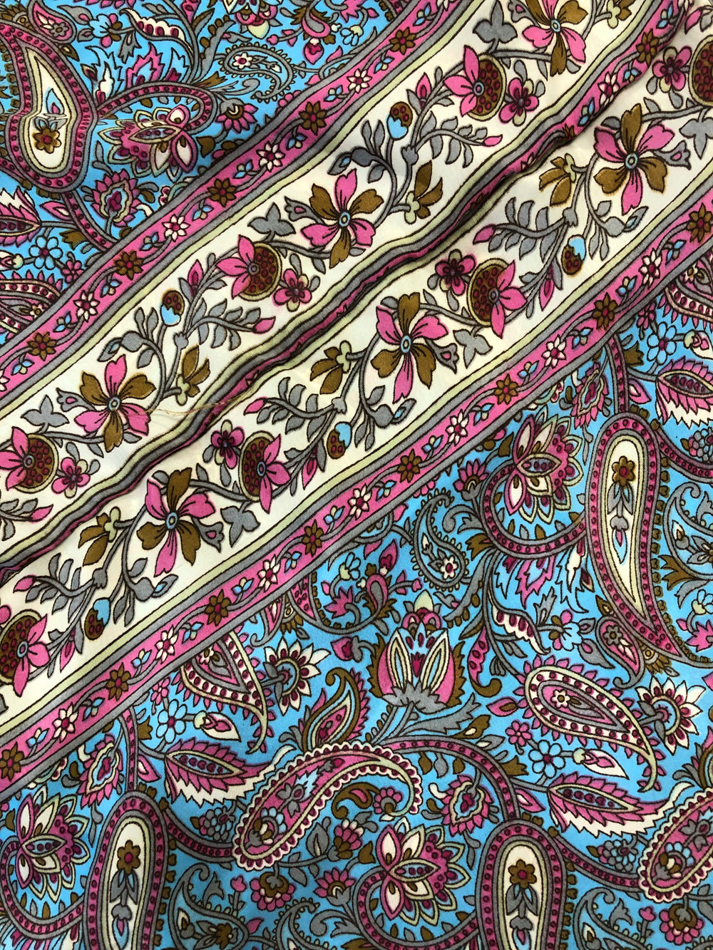 Baby Blue/Pink Paisley