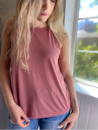 Seasons Flowy Mauve Tank Top
