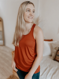Autumn Flowy Brick Tank Top